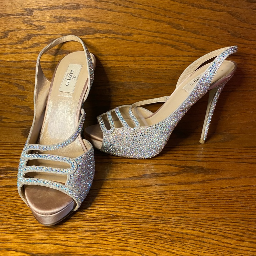 Valentino Embellished Platform Heel, EU 39.5